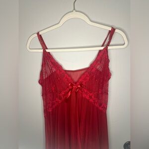 Red Lace Lingerie Top Size XXL